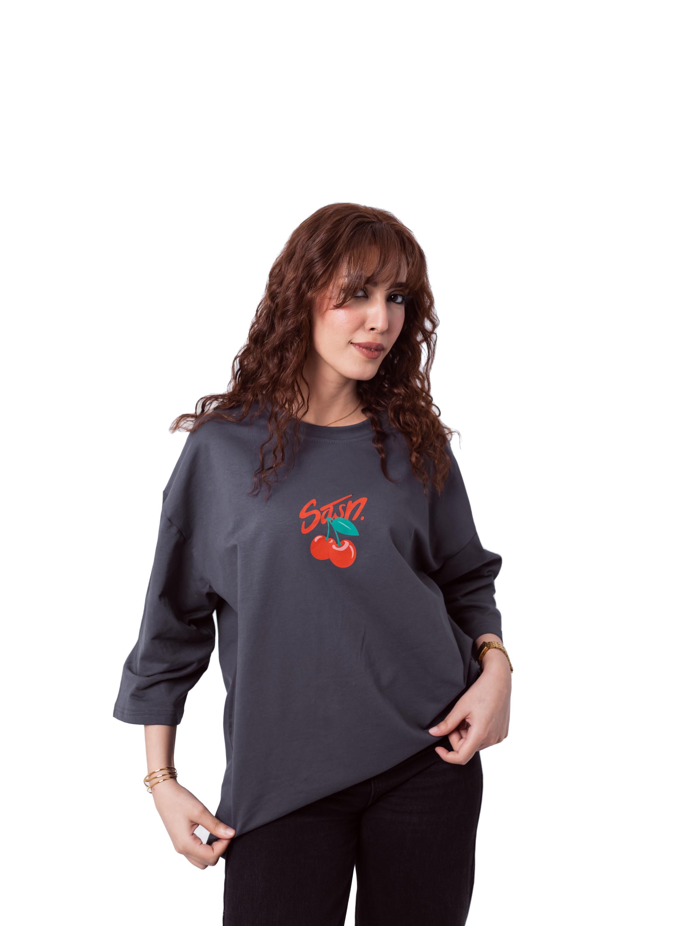 Grey Hijab-Style T-shirt