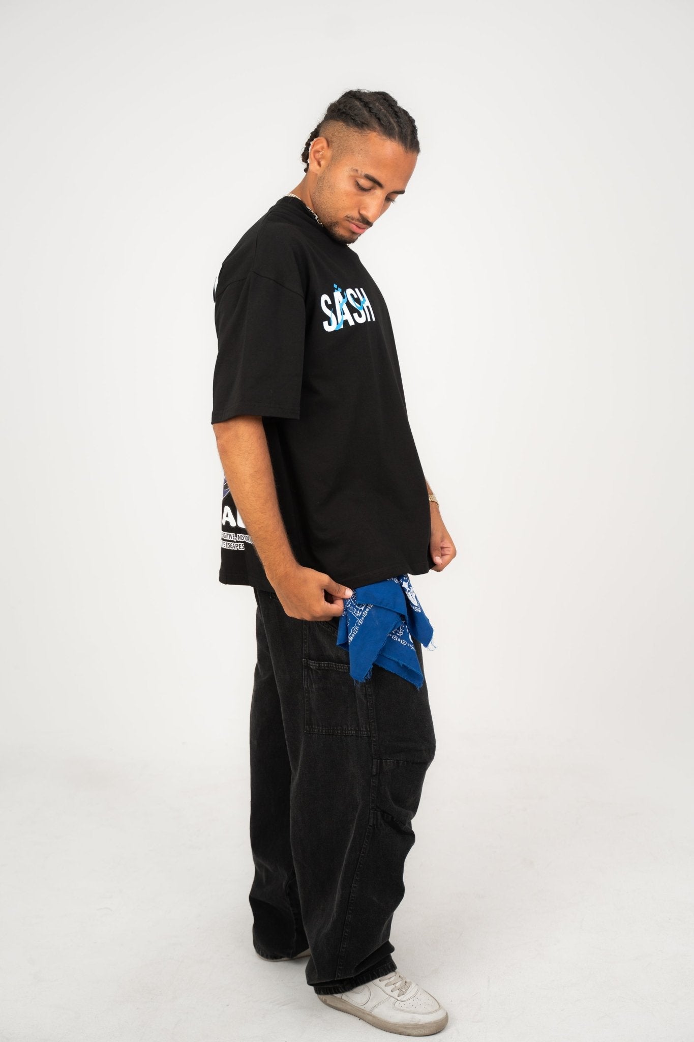 Black Tata | Oversized T-Shirt by Sash - Clothing