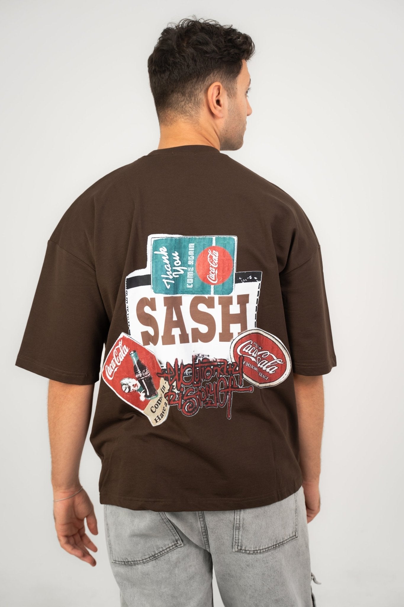 Brown coca | Oversized T-Shirt by Sash - Clothing