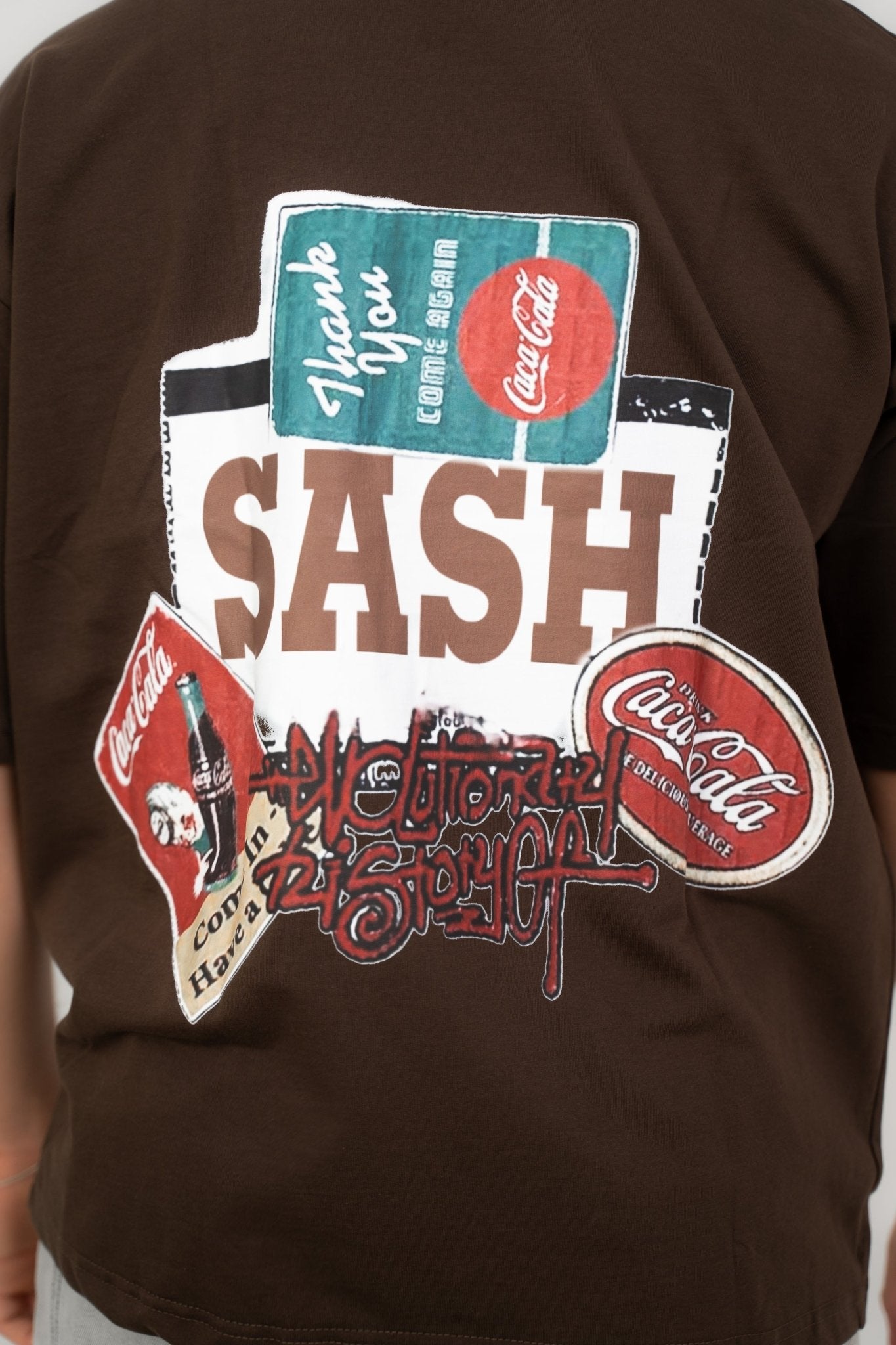 Brown coca | Oversized T-Shirt by Sash - Clothing