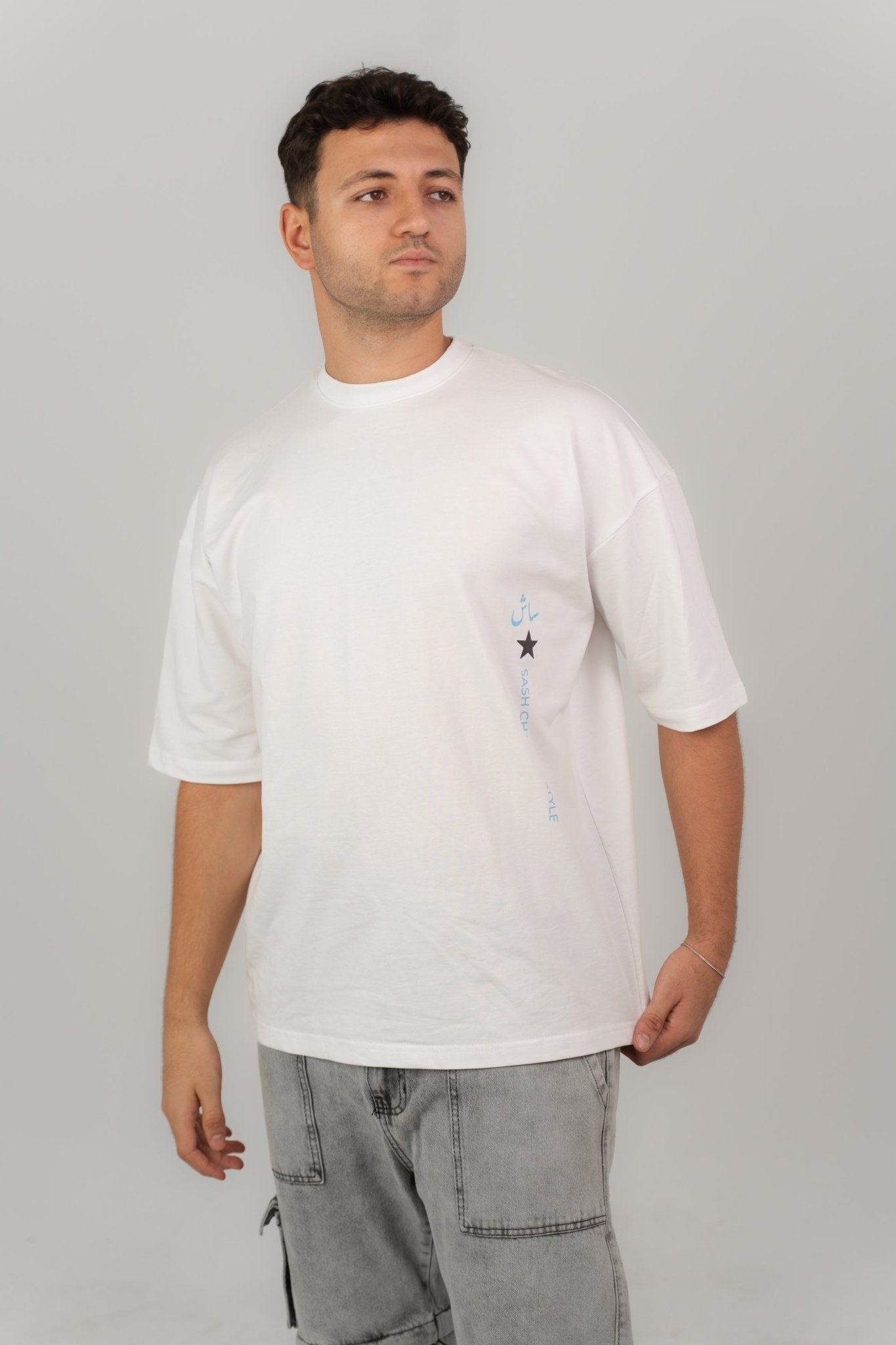 Enjoy your life white | Oversized T-Shirt by Sash - Clothing
