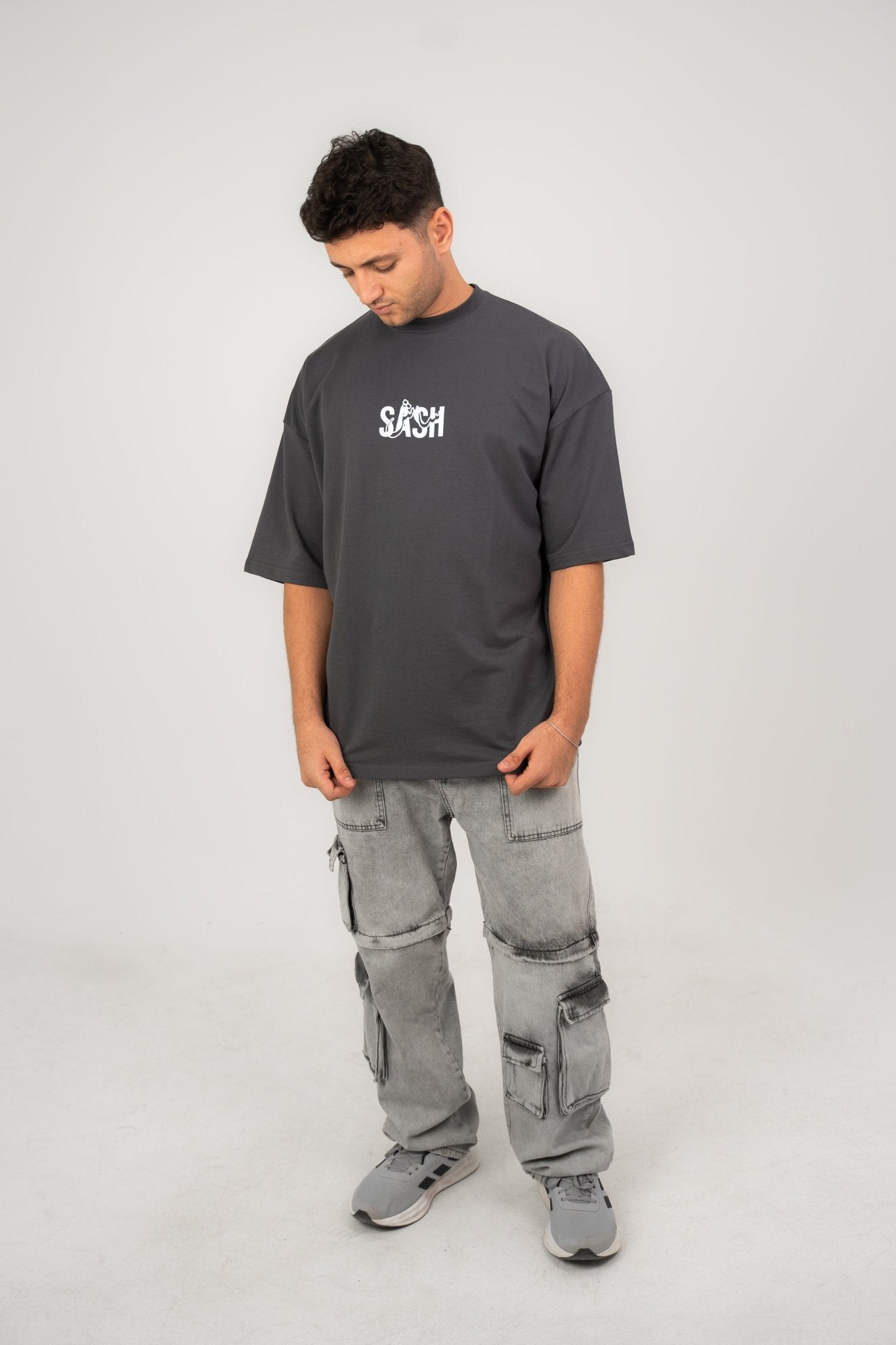 Sash grey | Oversized T-Shirt by Sash - Clothing