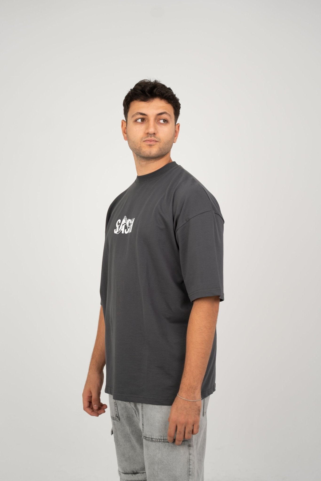 Sash grey | Oversized T-Shirt by Sash - Clothing