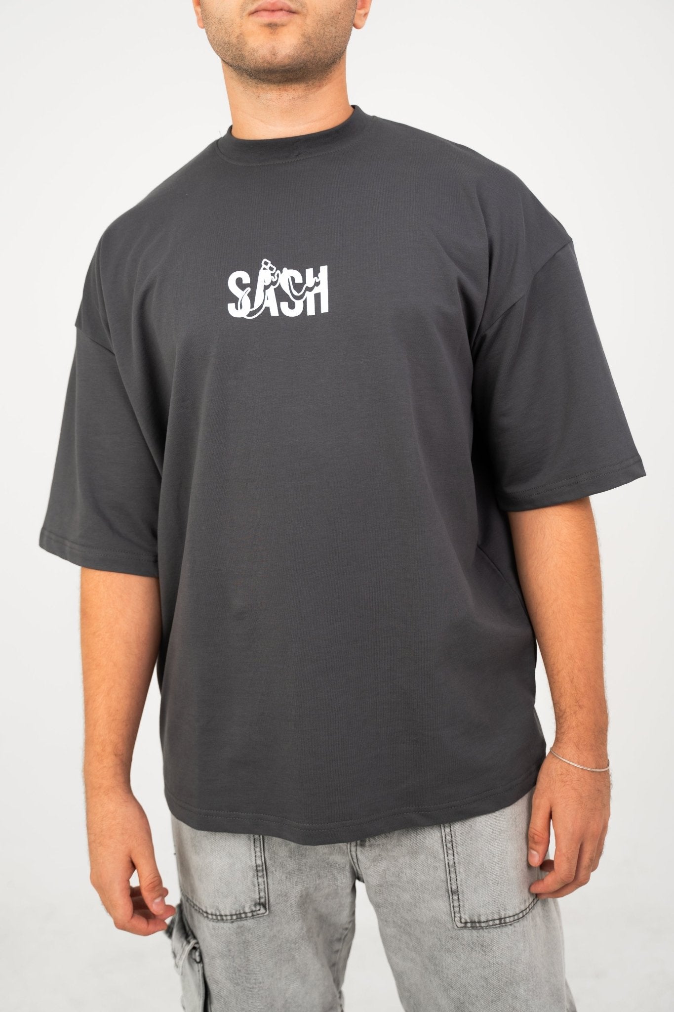 Sash grey | Oversized T-Shirt by Sash - Clothing