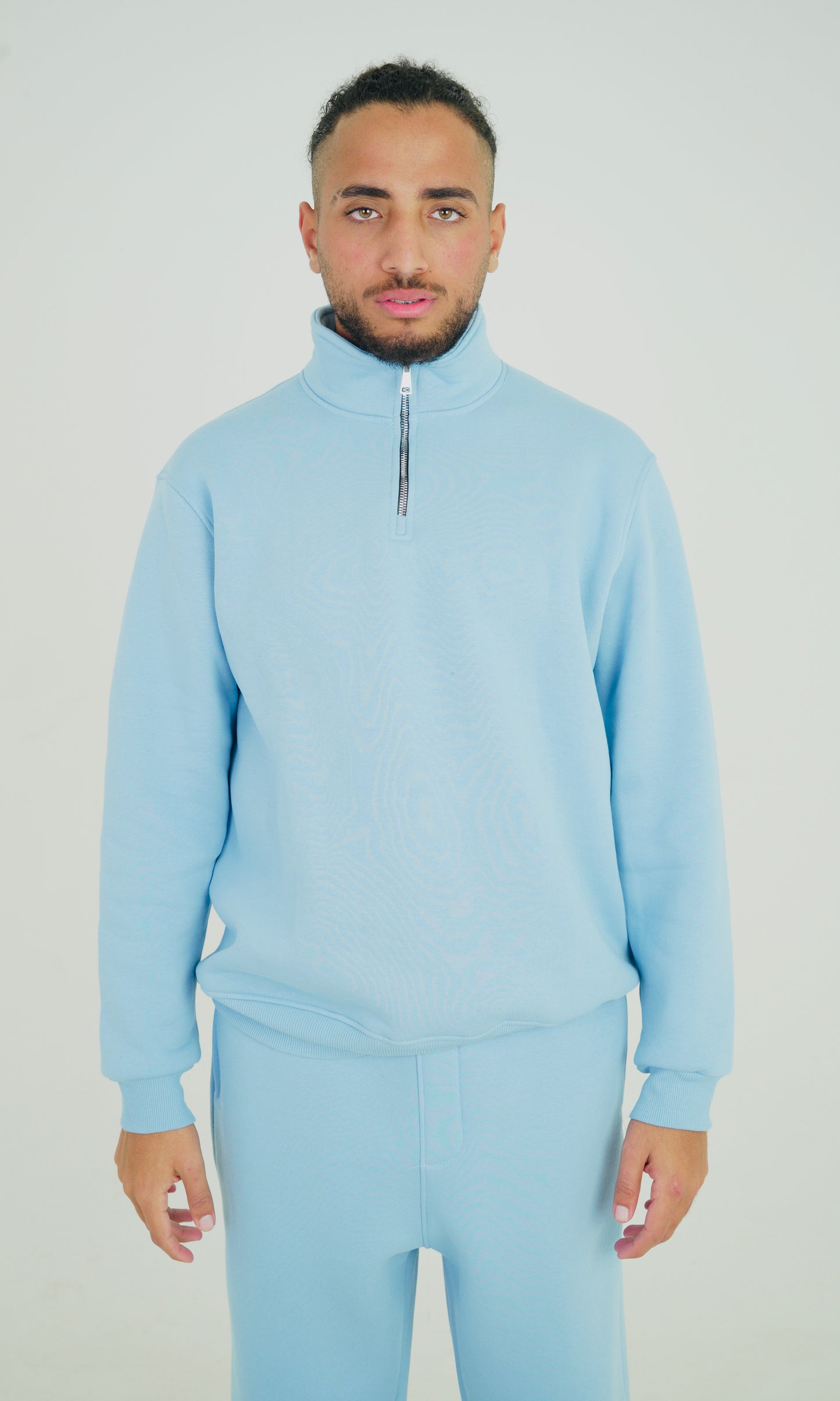 Baby Blue Quarter Zipper