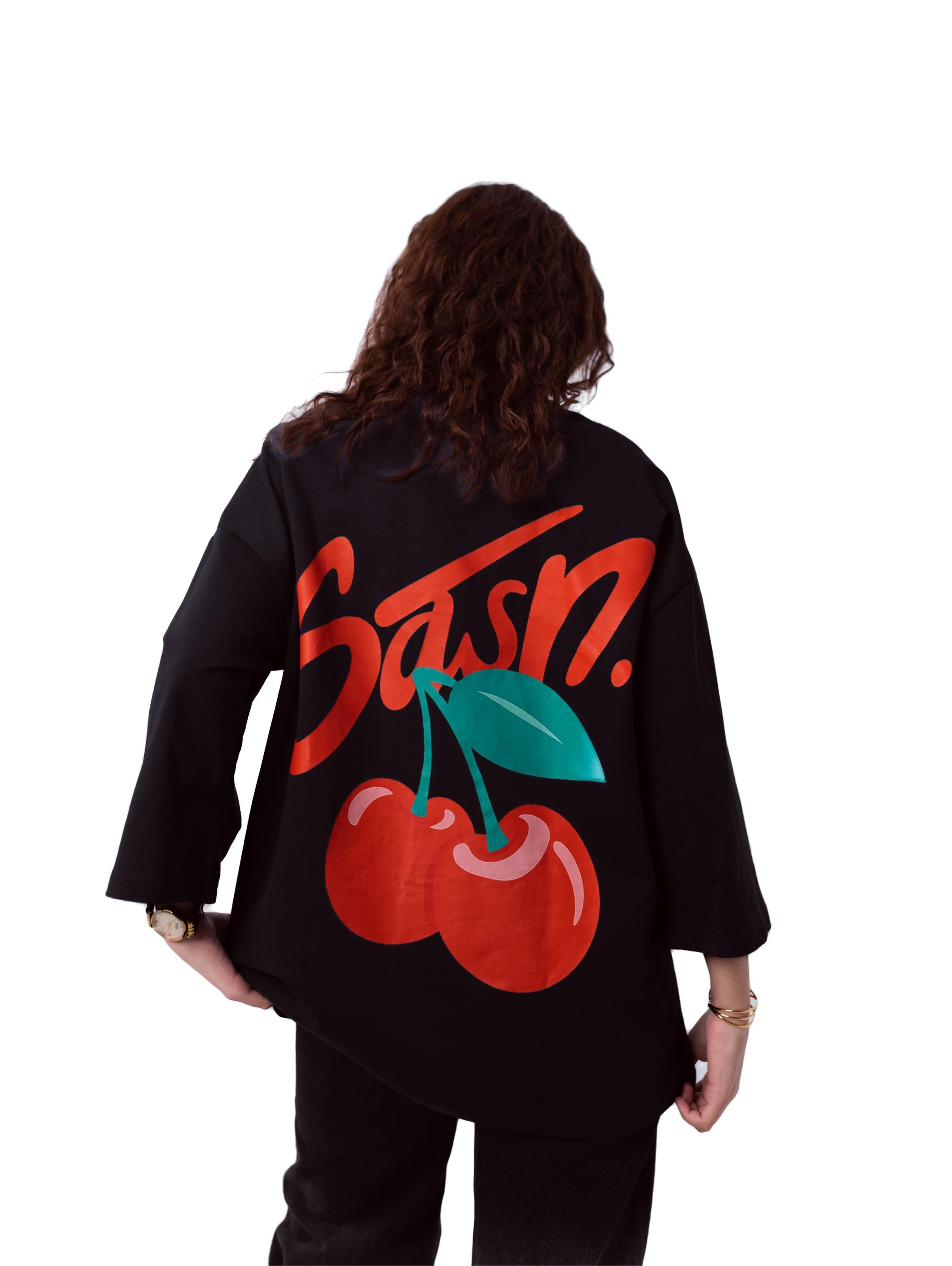 Black Hijab-Style T-shirt
