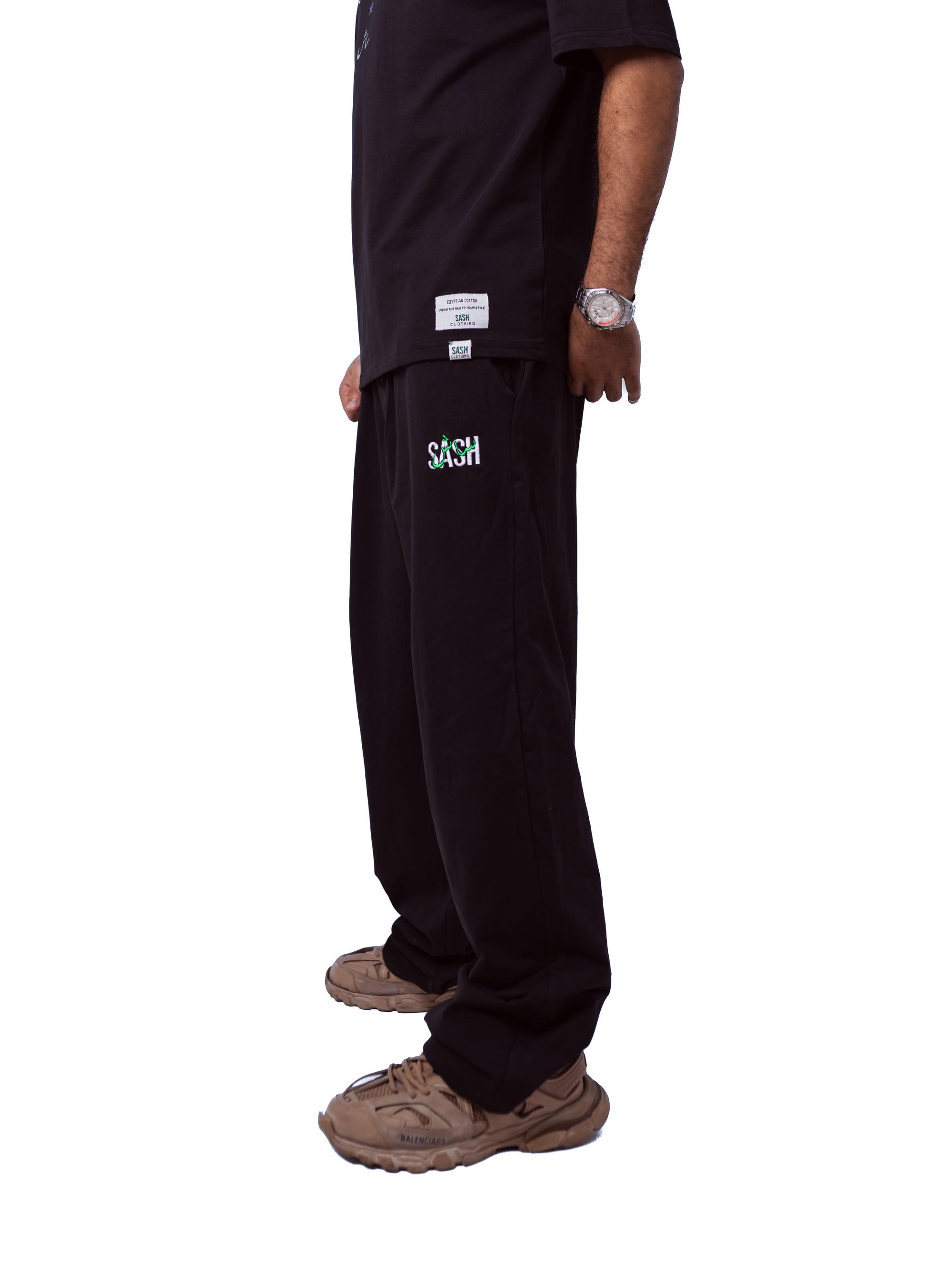 Black Sweatpants Printed