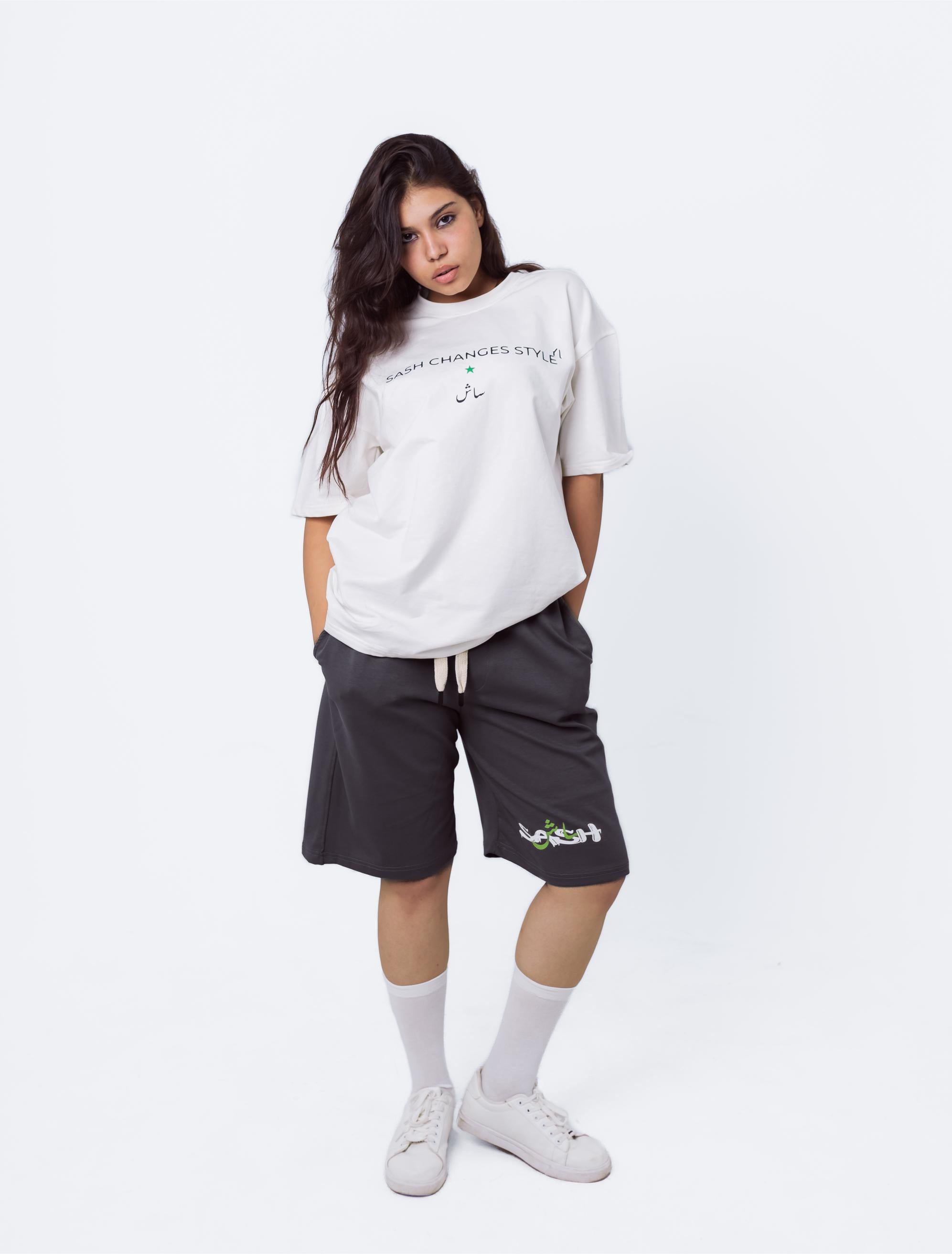 White Sash Printed