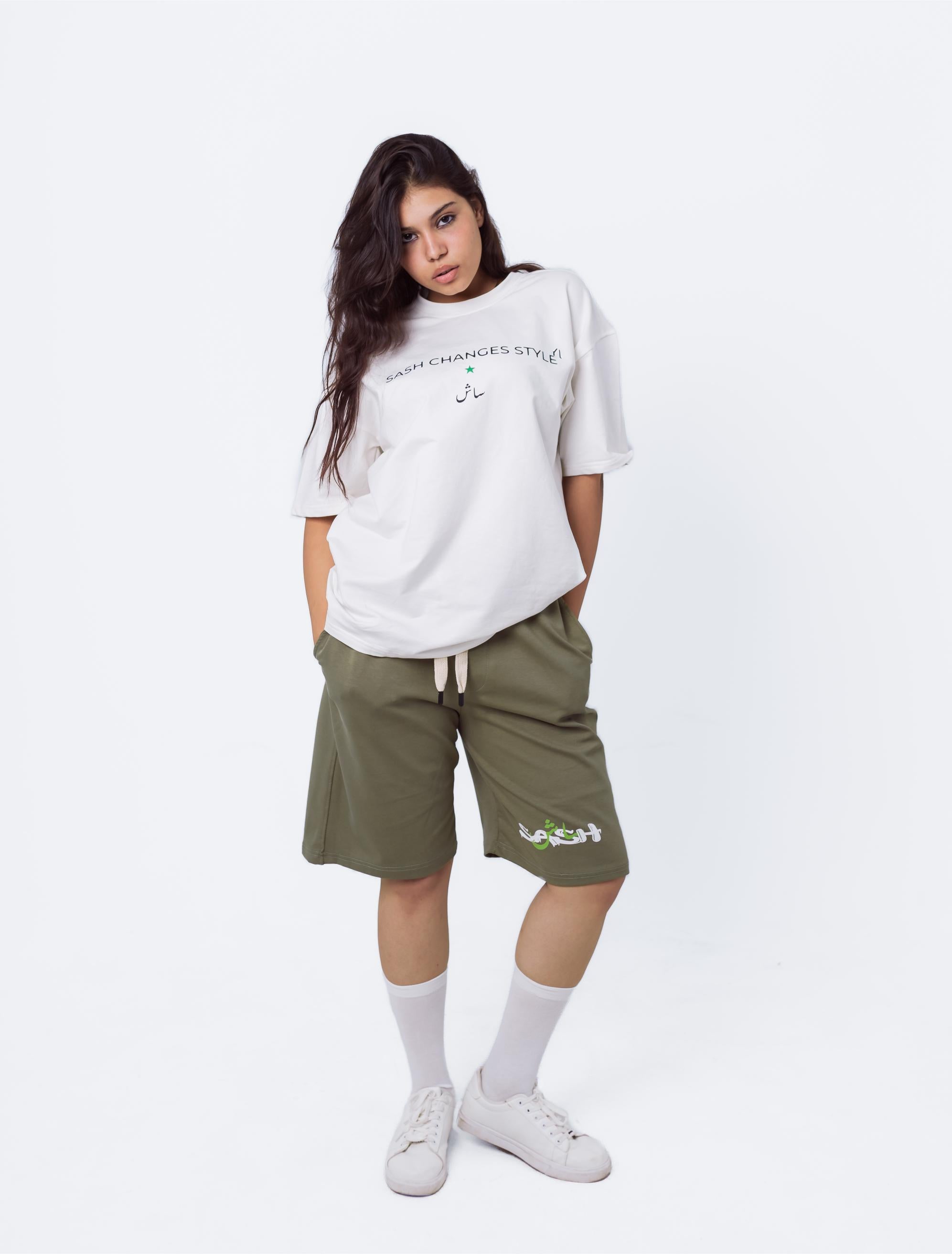 White Sash Printed