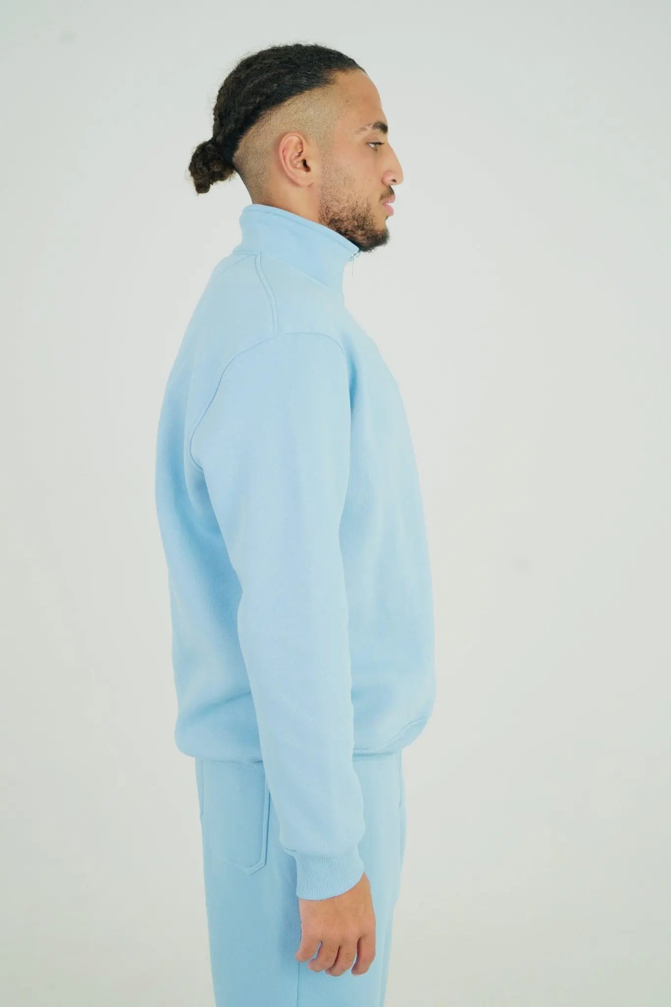 Baby Blue Quarter Zipper | by Sash - Clothing