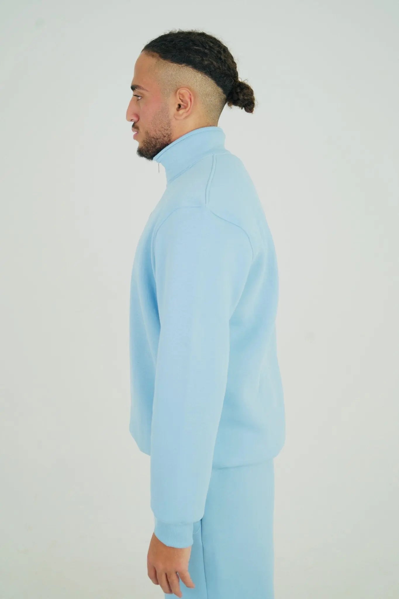 Baby Blue Quarter Zipper | by Sash - Clothing