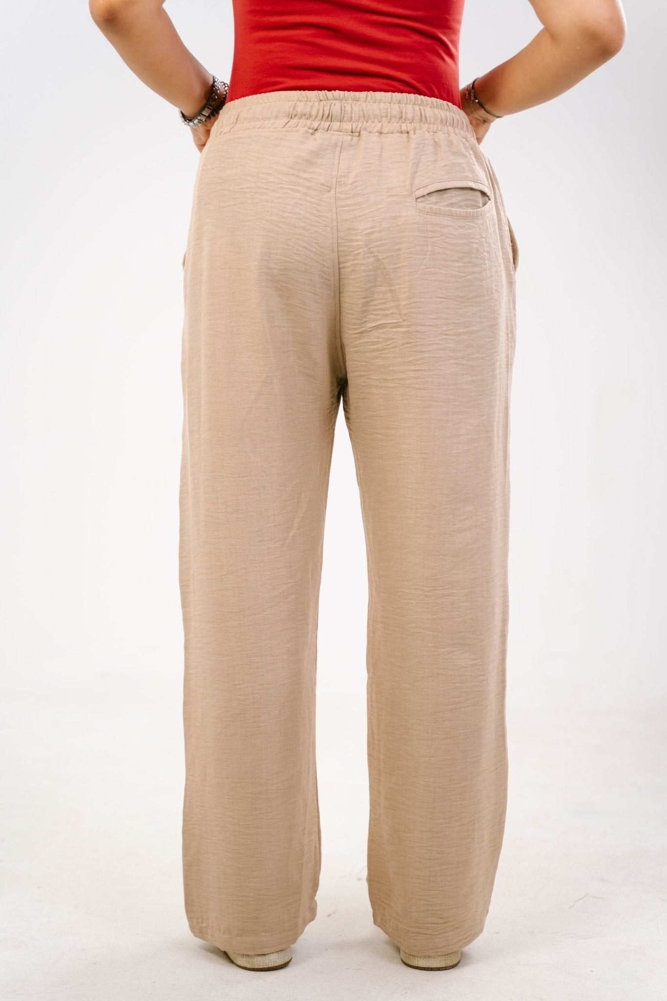 Beige Linen Pants | Linen Pants by Sash - Clothing