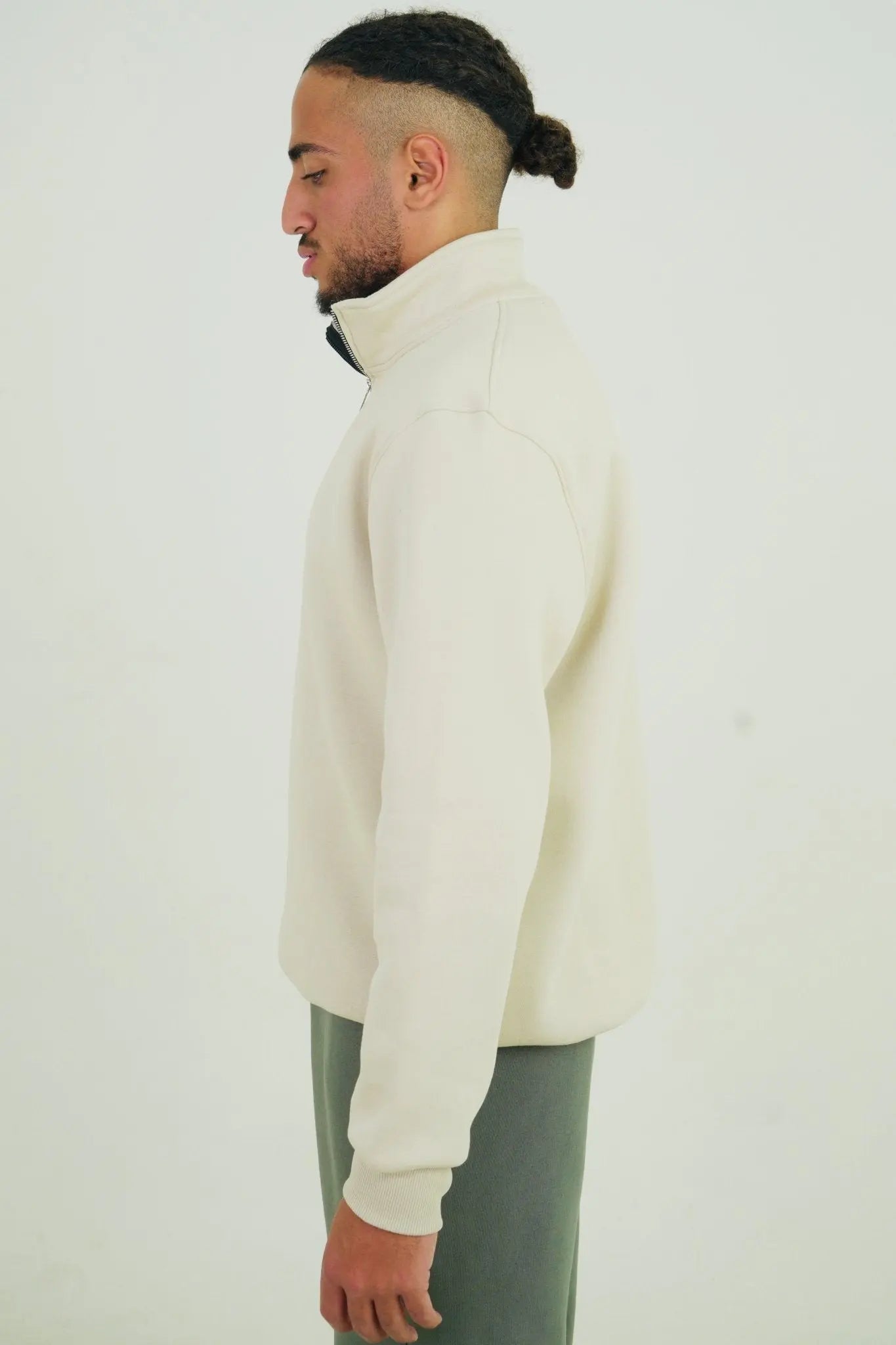 Beige Quarter Zipper | by Sash - Clothing