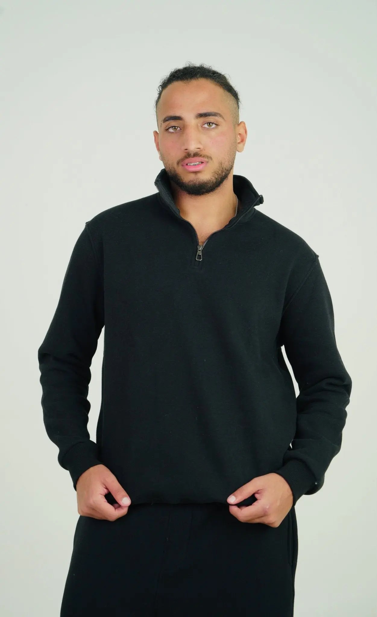 Black Quarter Zipper | by Sash - Clothing