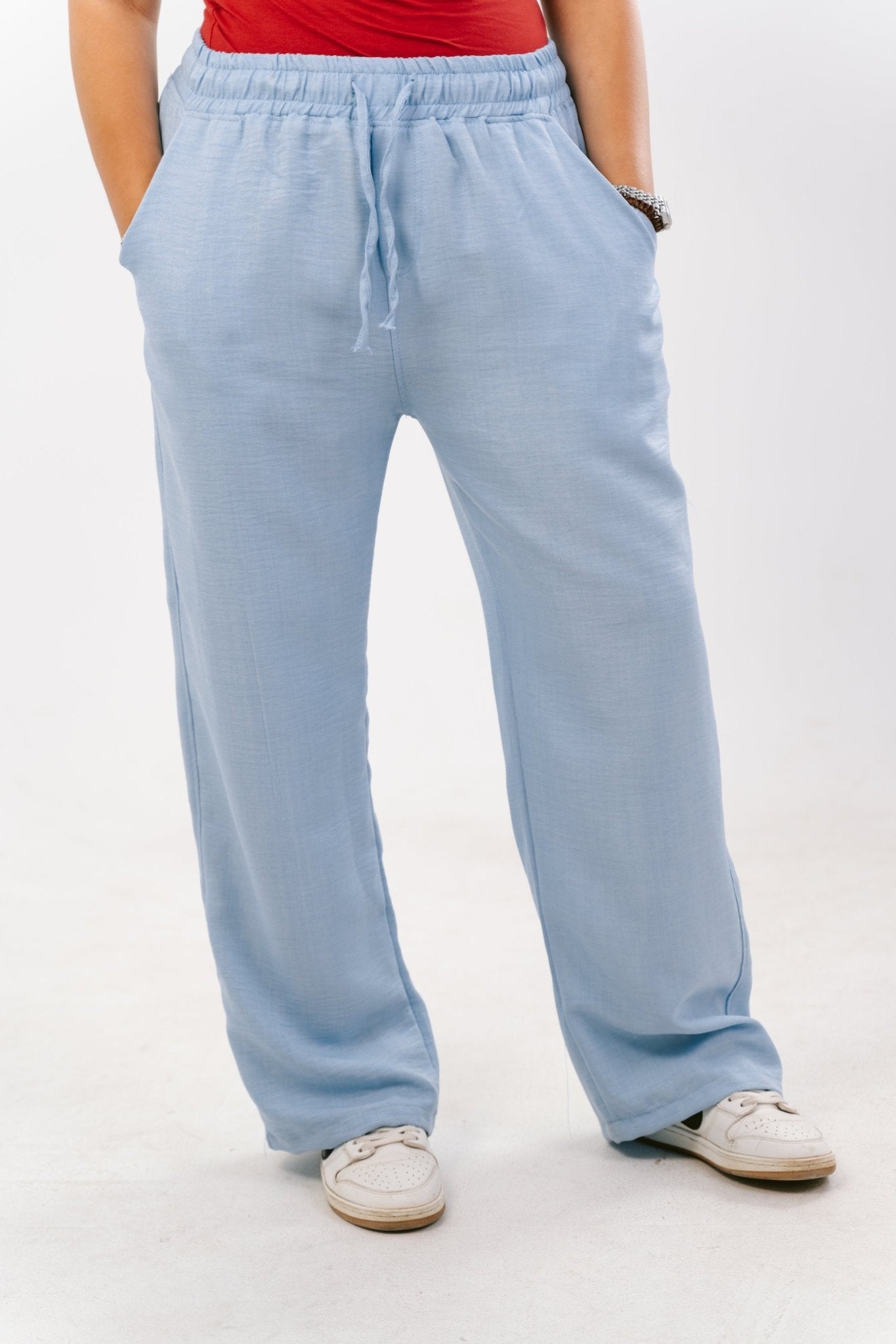 Blue Baby Linen Pants | Linen Pants by Sash - Clothing