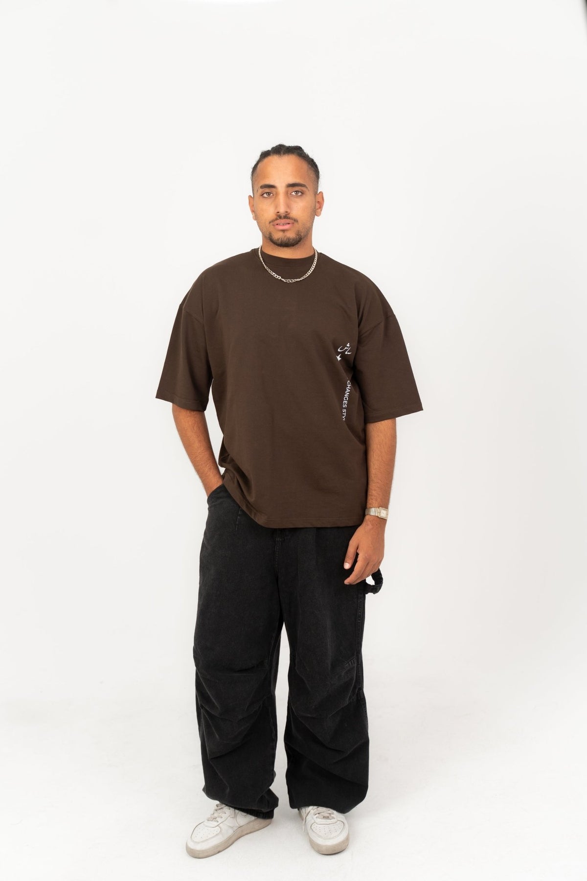 Brown coca | Oversized T-Shirt by Sash - Clothing