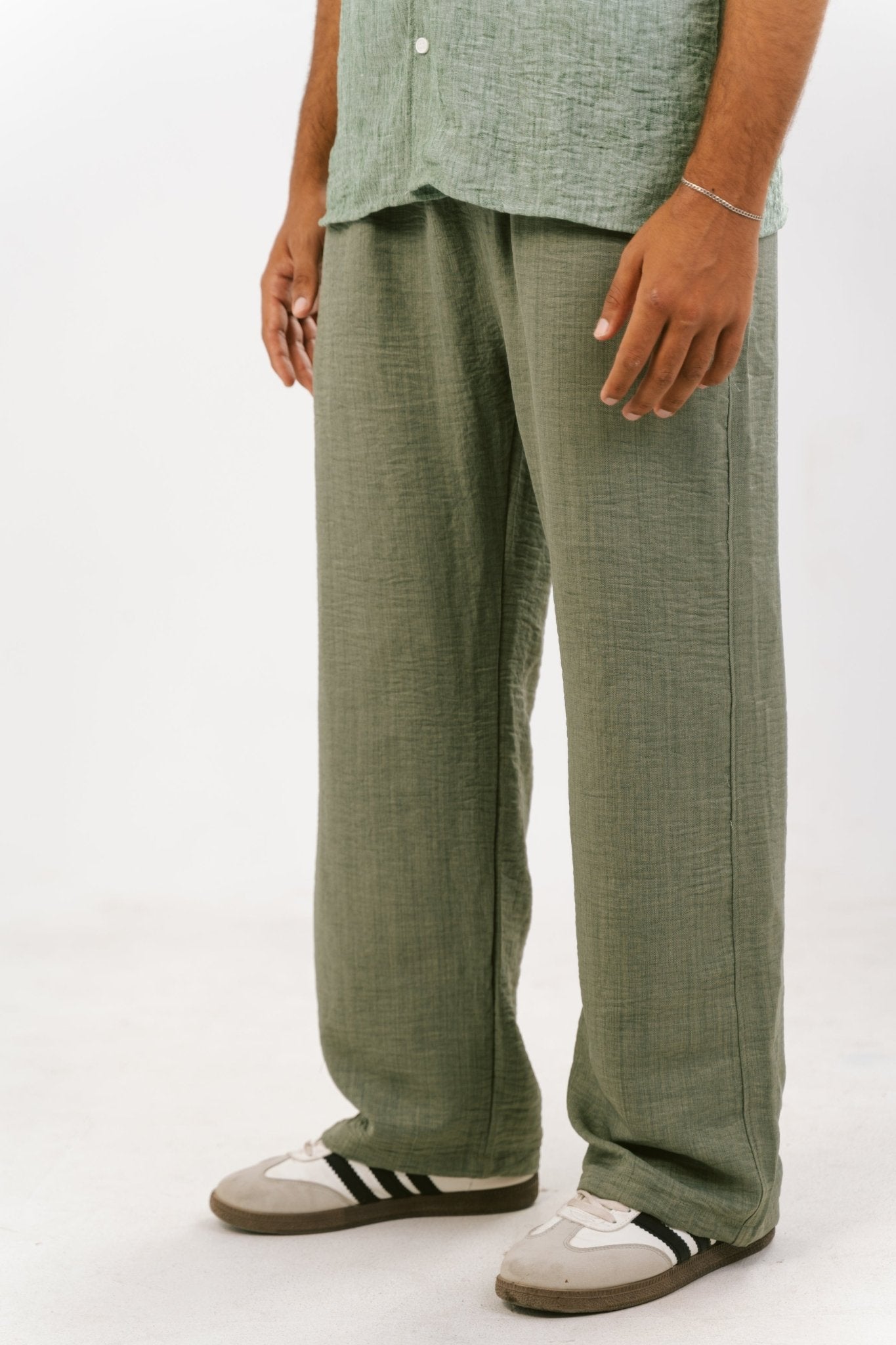 Olive Green Linen Pants | Linen Pants by Sash - Clothing