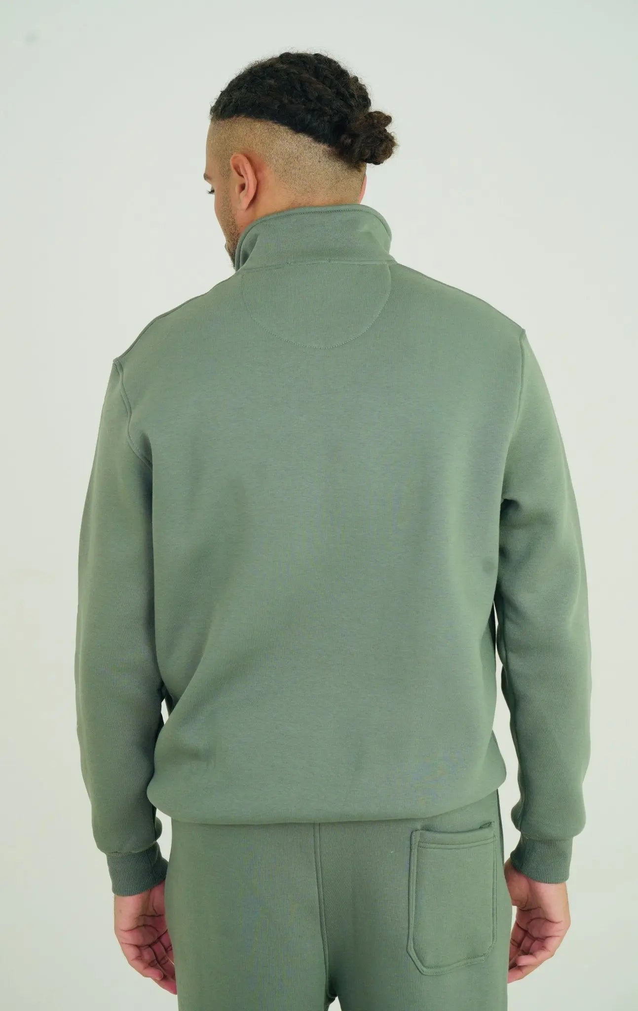Olive Green Quarter Zipper | by Sash - Clothing