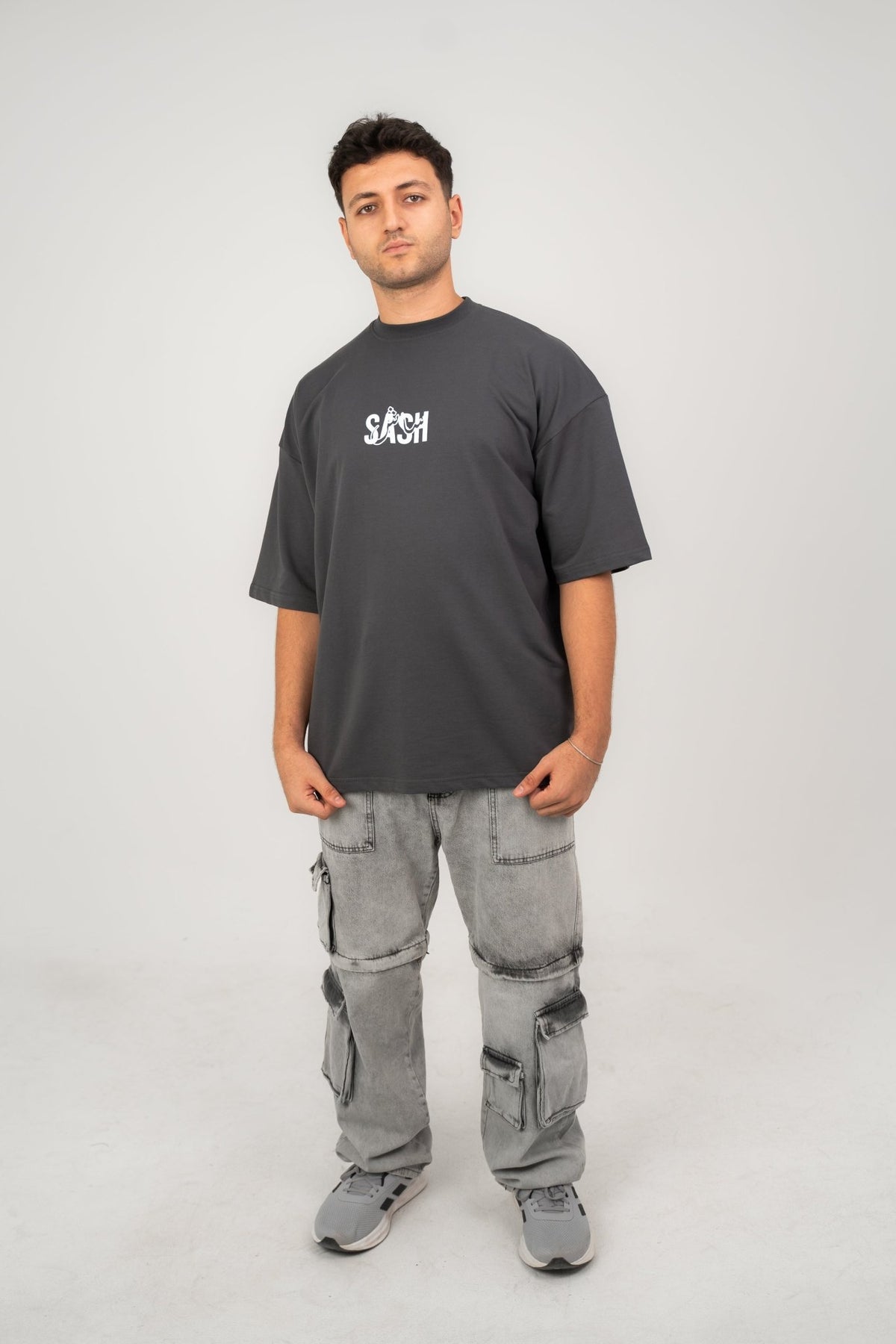 Sash grey | Oversized T-Shirt by Sash - Clothing