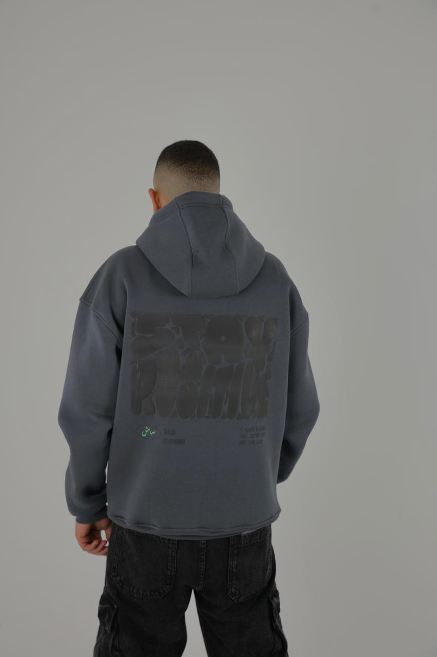 Stay Positive In Dark Grey | by Sash - Clothing