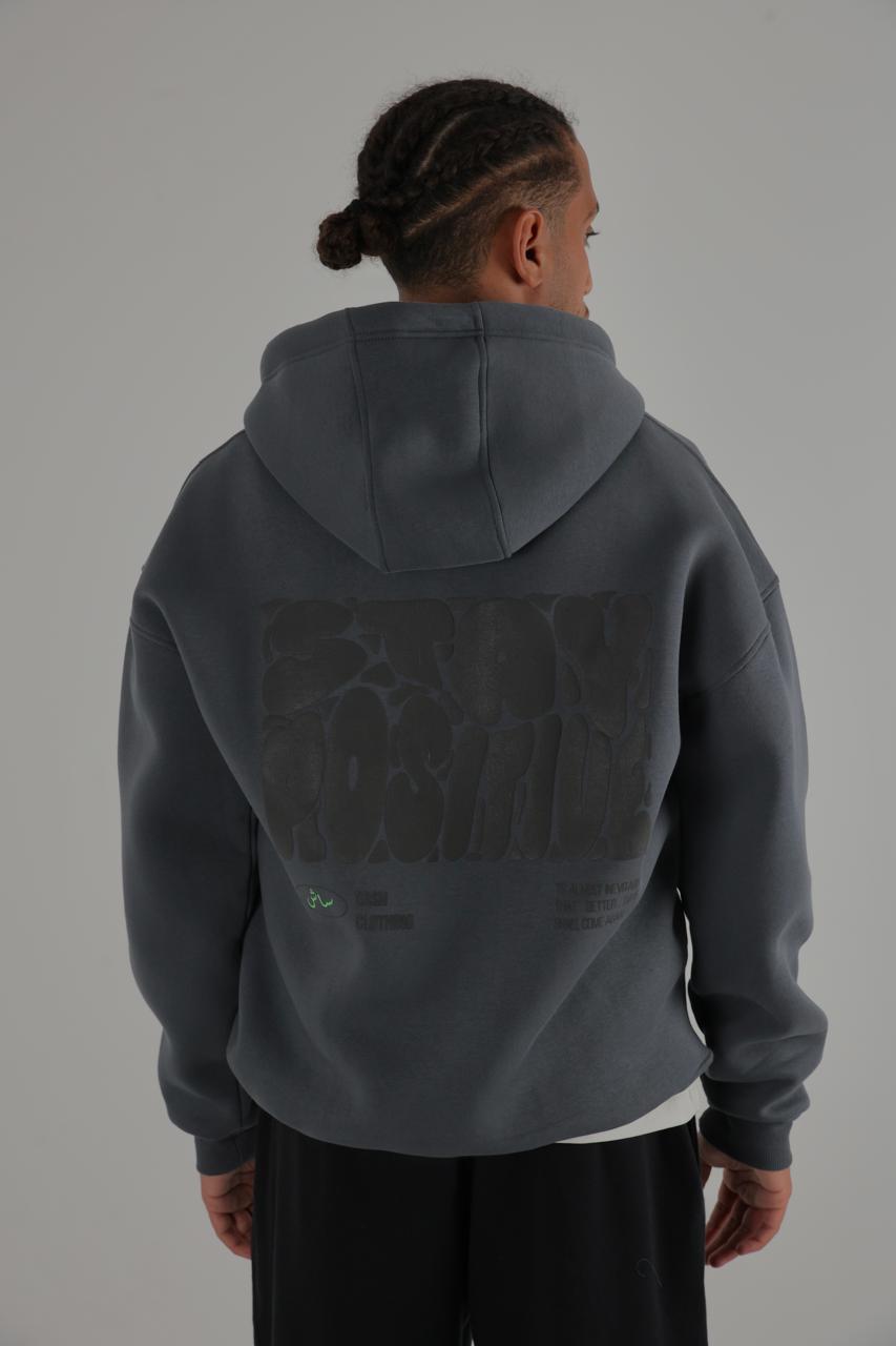 Stay Positive In Dark Grey | by Sash - Clothing
