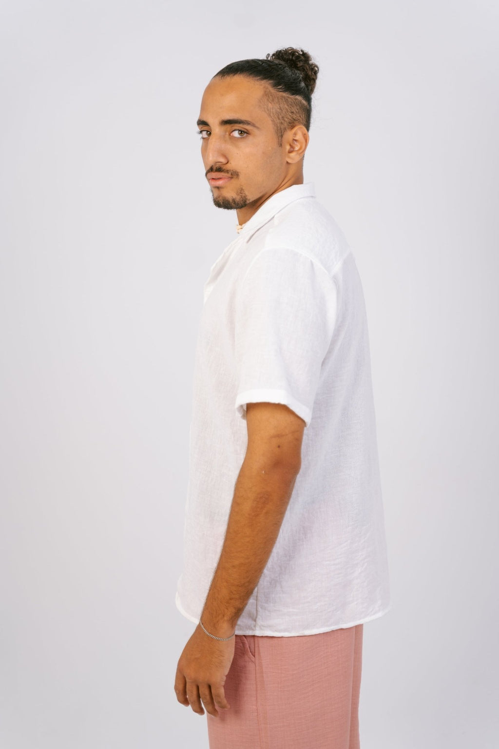 White Linen Shirt | Men's Shirt by Sash - Clothing