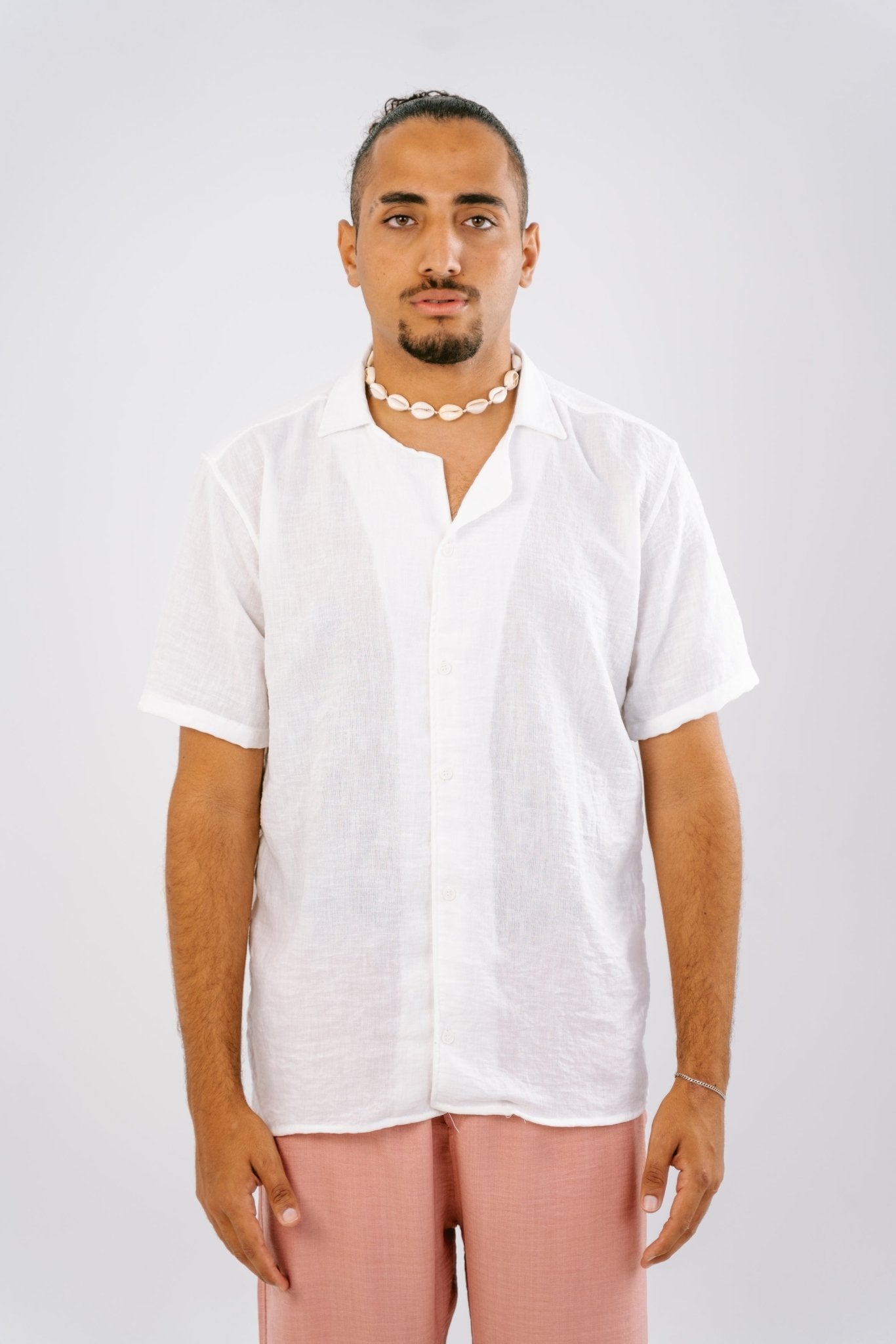 White Linen Shirt | Men's Shirt by Sash - Clothing