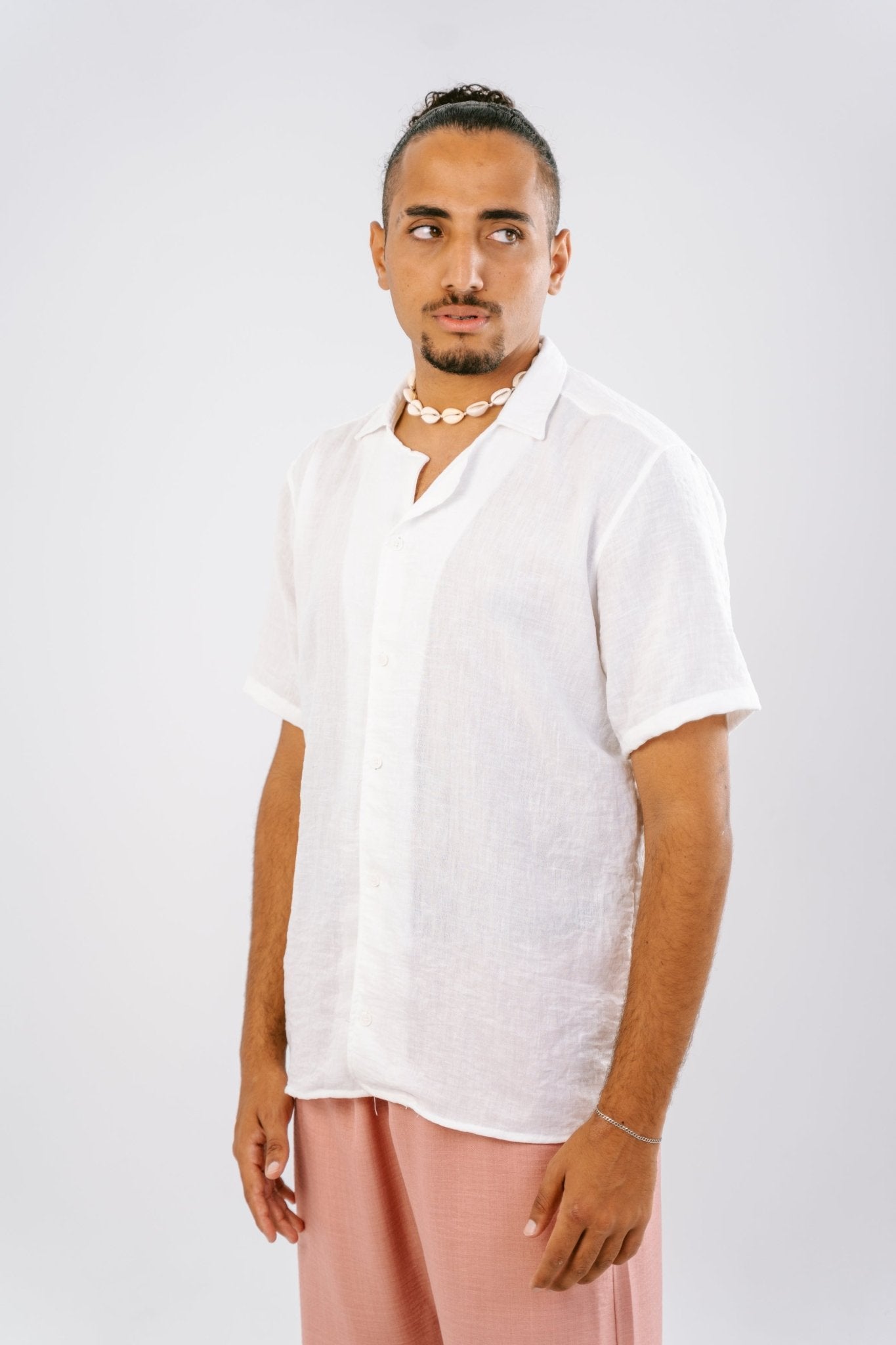 White Linen Shirt | Men's Shirt by Sash - Clothing