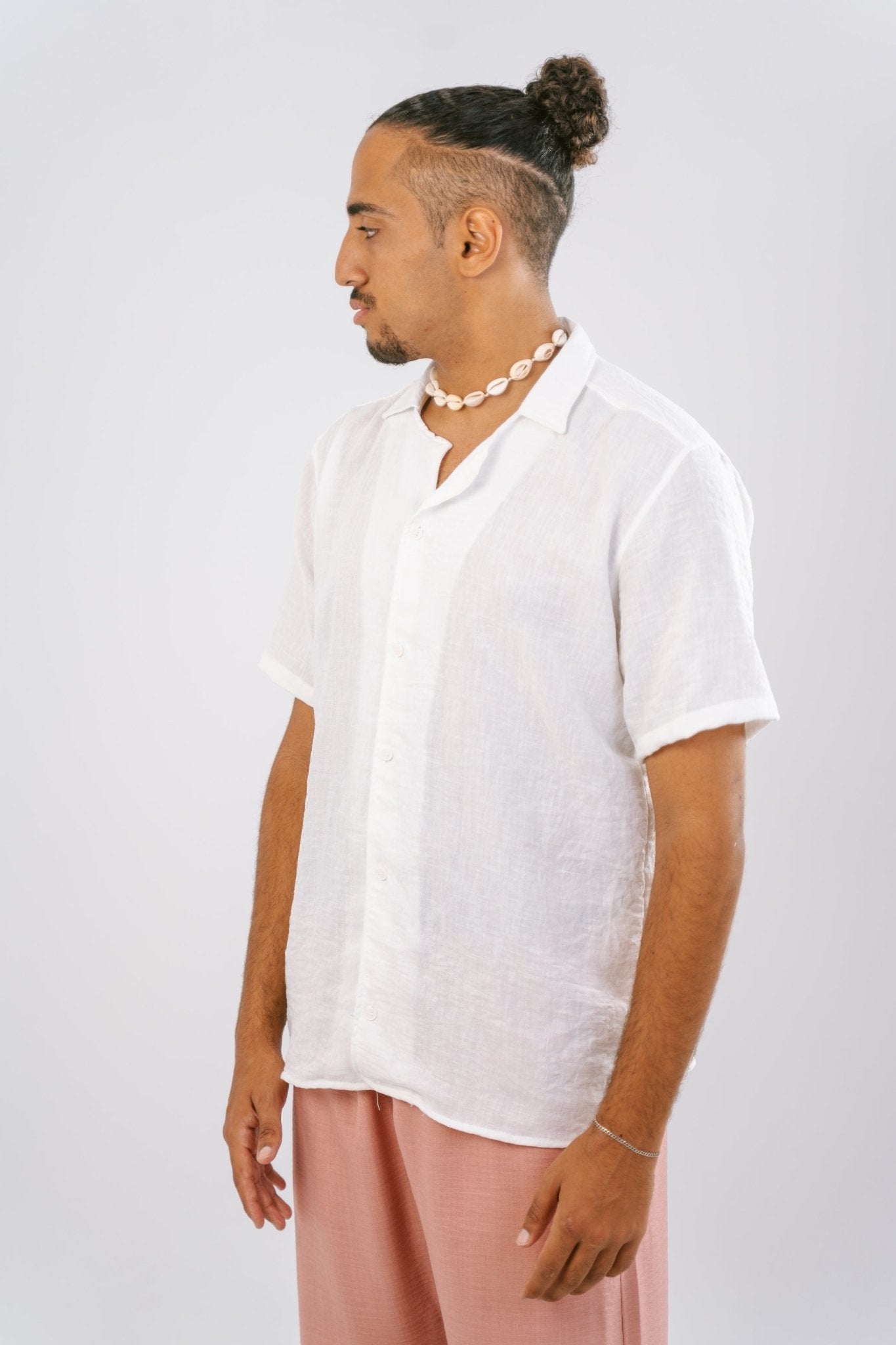 White Linen Shirt | Men's Shirt by Sash - Clothing